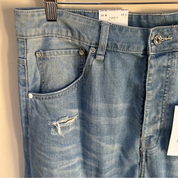 CR7 Cristiano Ronaldo~Type T Tapered Distressed Heavy Rip Button Fly Jeans ~34W - Picture 5 of 15